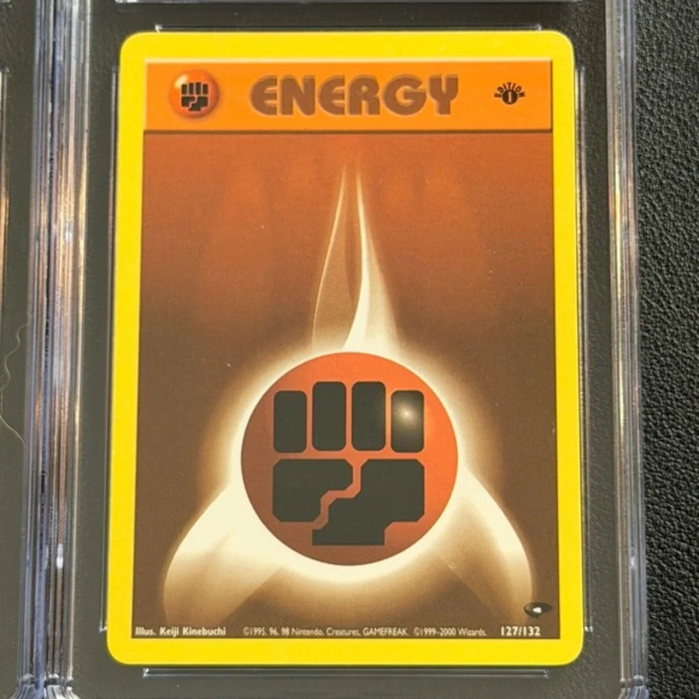 Pokemon Brock's Geodude 1st Edition 68/132 Fighting Energy CGC 8.5 Gym Challenge